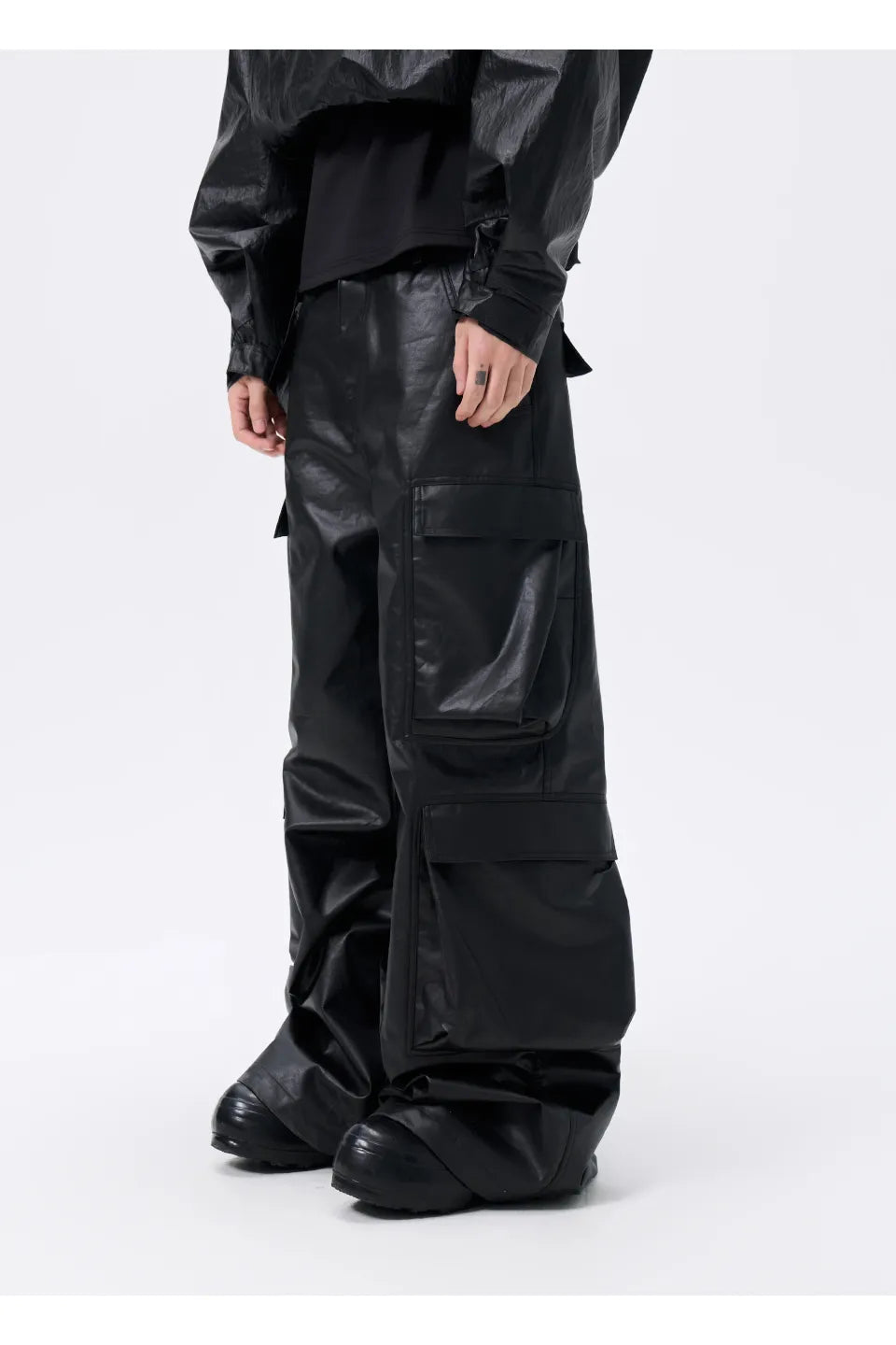 Coated Multi Cargo Pants