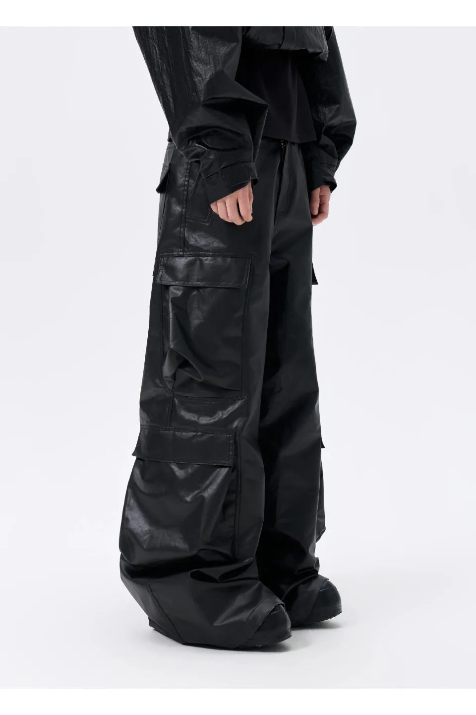 Coated Multi Cargo Pants