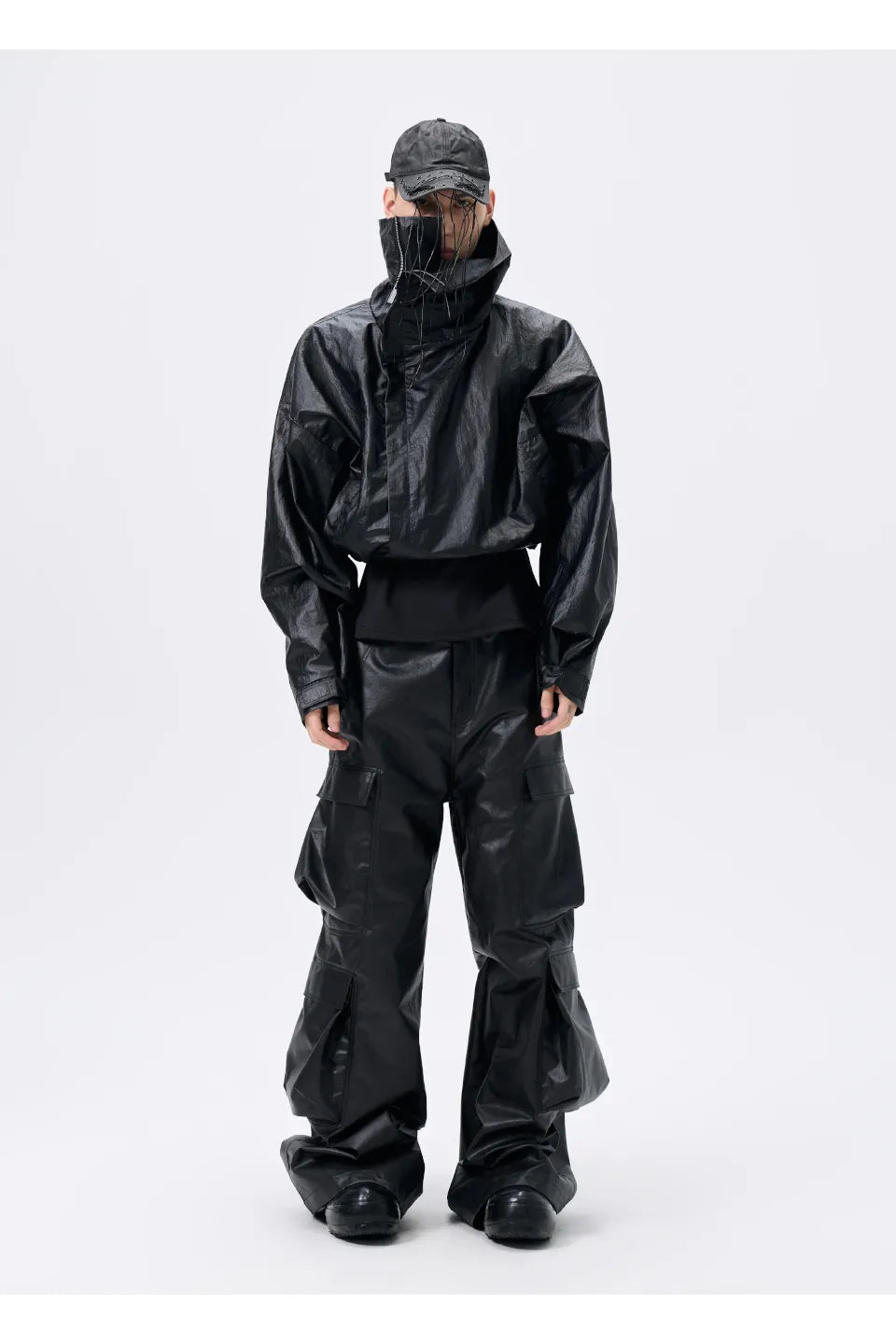 Coated Multi Cargo Pants