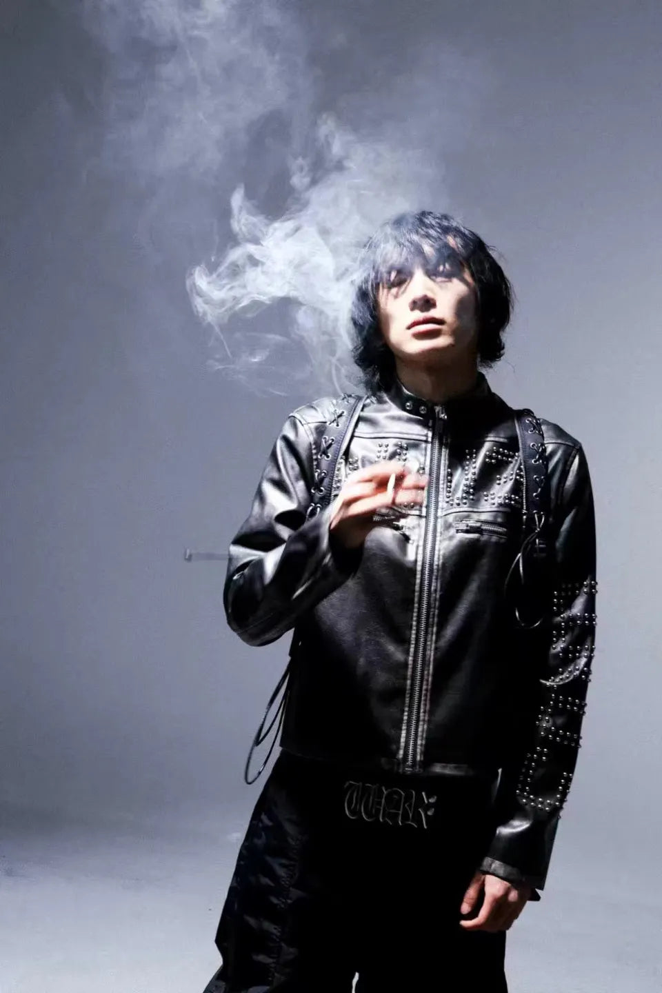 Color Burning Studded Jacket