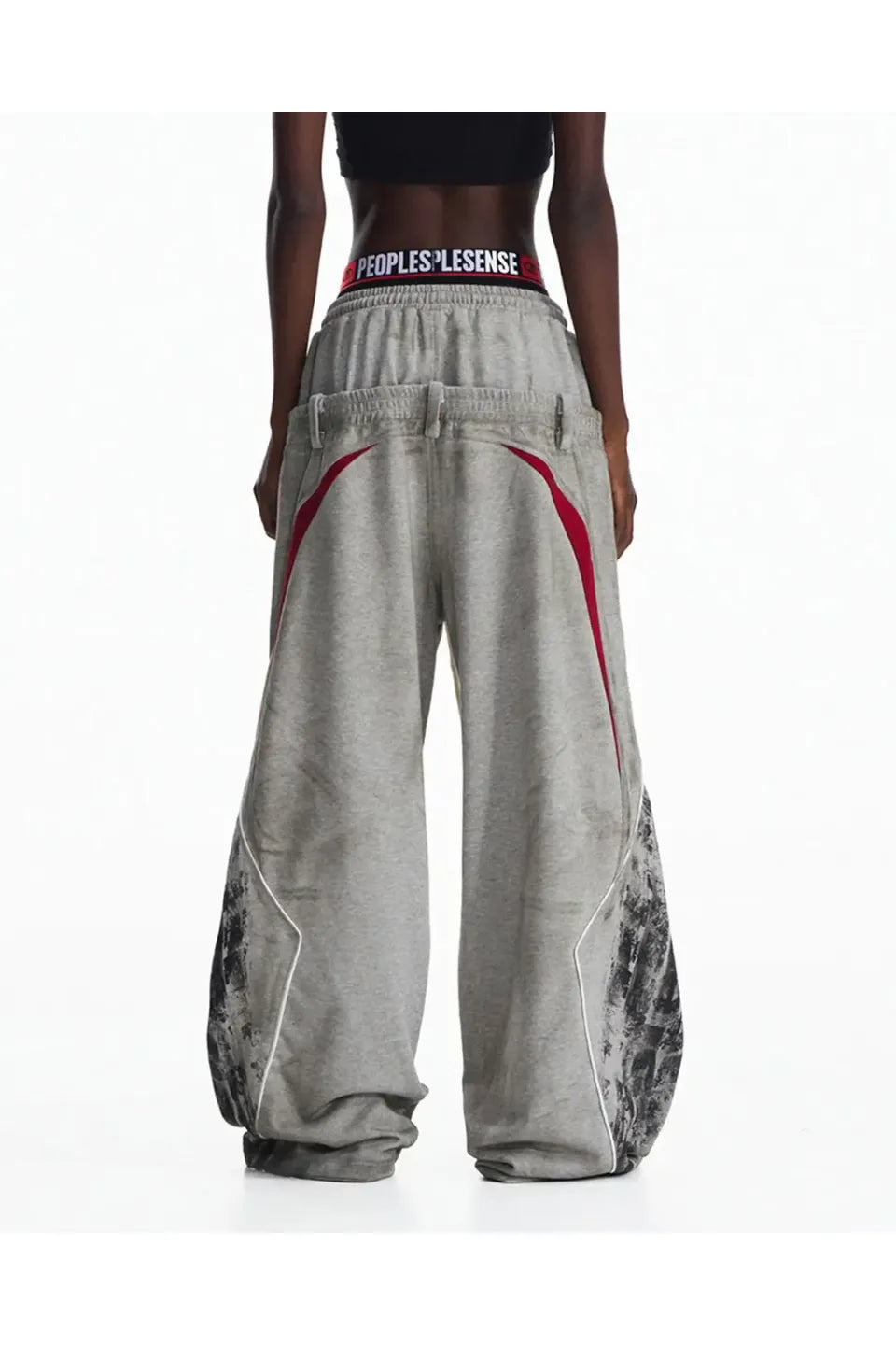 Contrasting Double Waistband Sweatpants