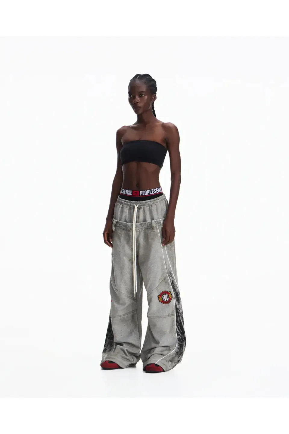 Contrasting Double Waistband Sweatpants