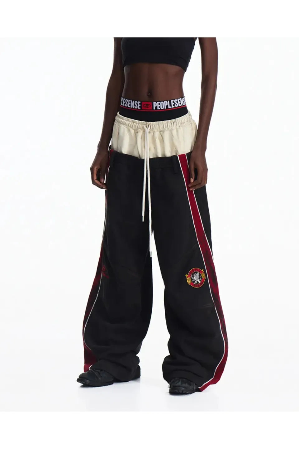 Contrasting Double Waistband Sweatpants
