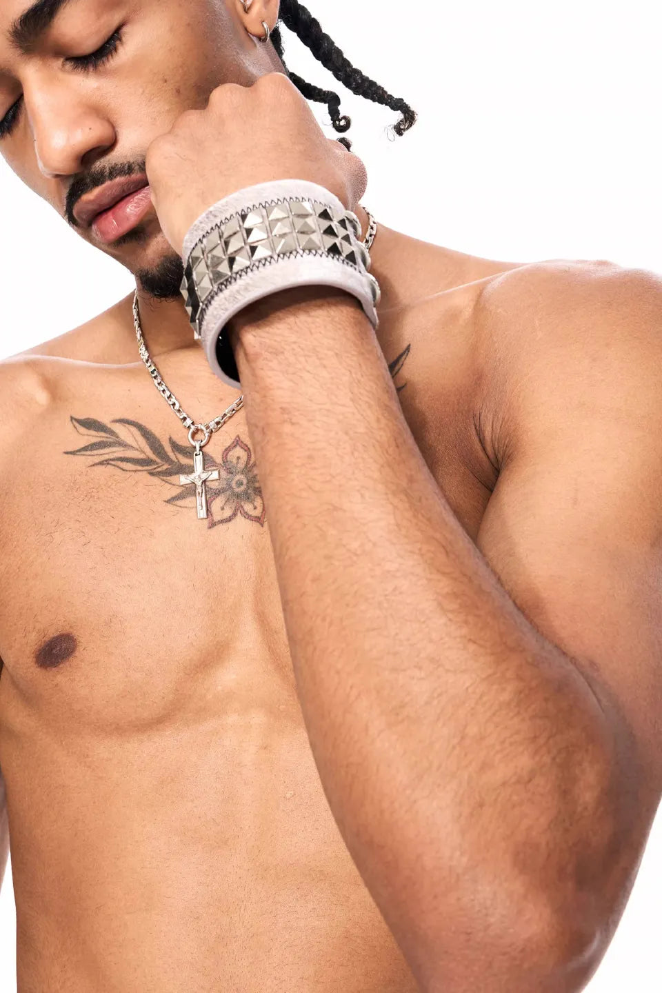 Cowhide Studded Bracelet