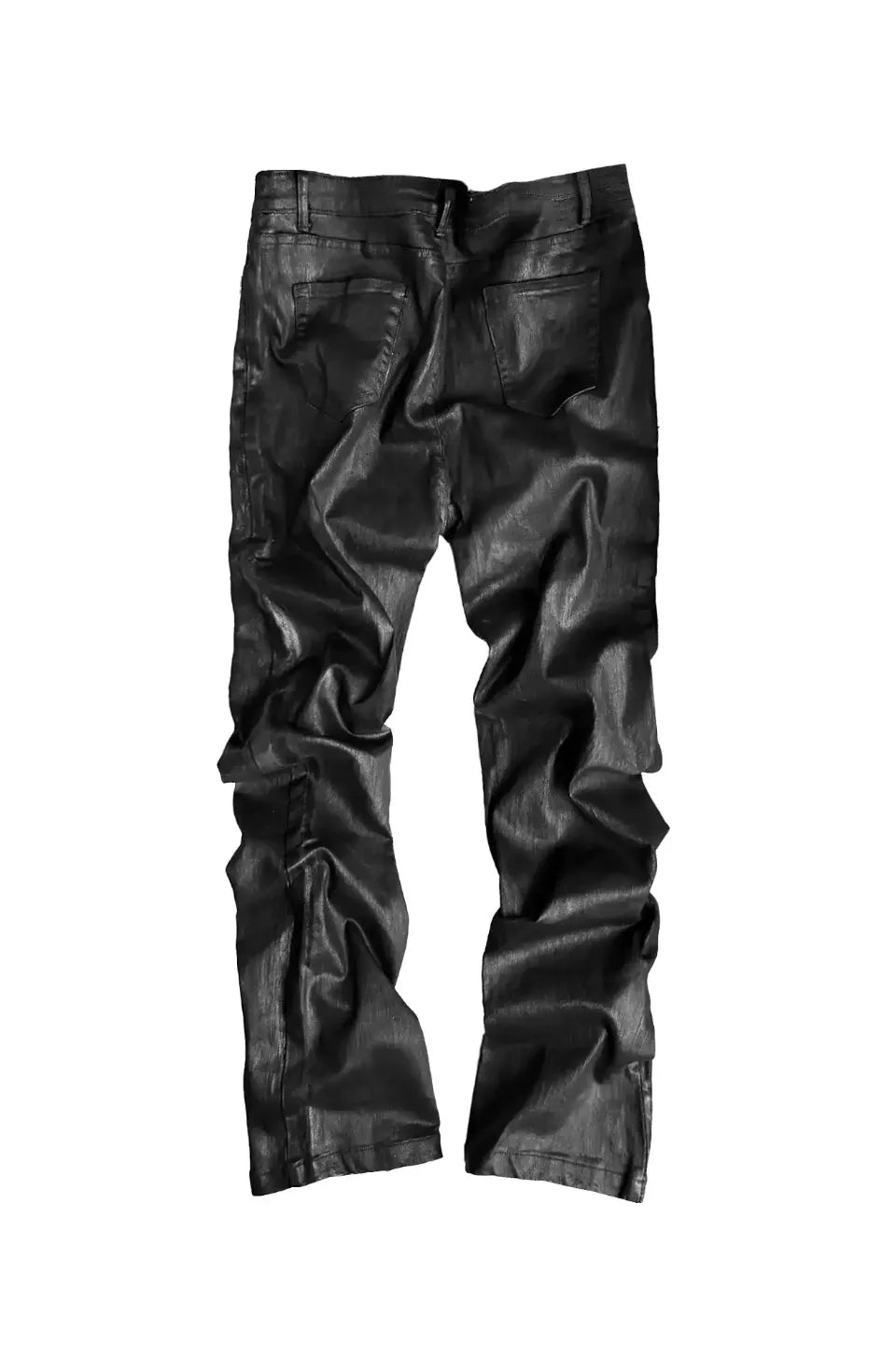 Cracked Resin Coated Straight Denim
