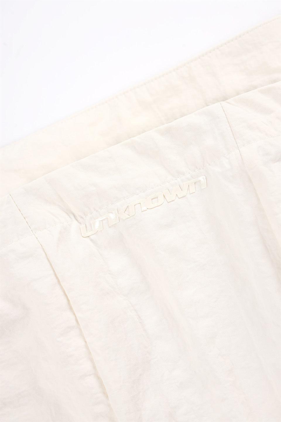 Cream Tonal Zip Track Jacket