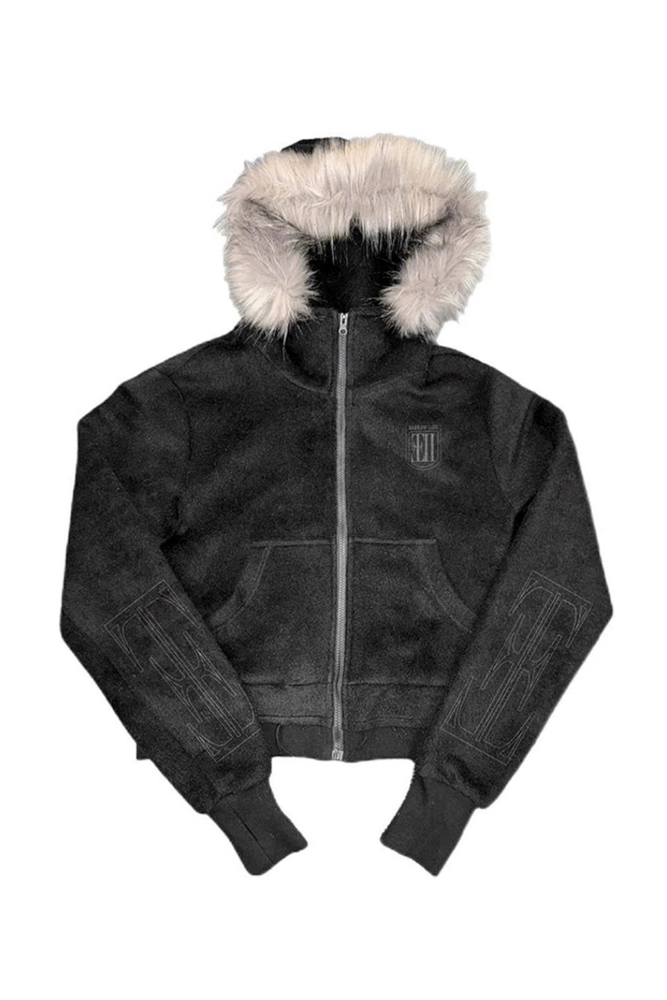 Cross Coffin Fur Hoodie