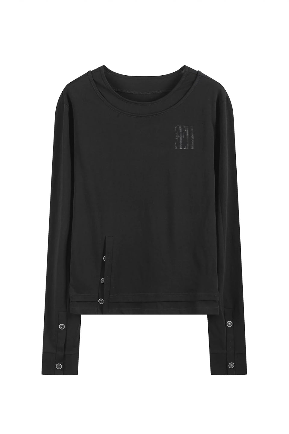 Cross Coffin Printed Long Sleeve Tee