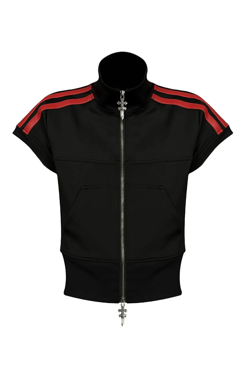 Cross Crest Embroidered SS Track Top