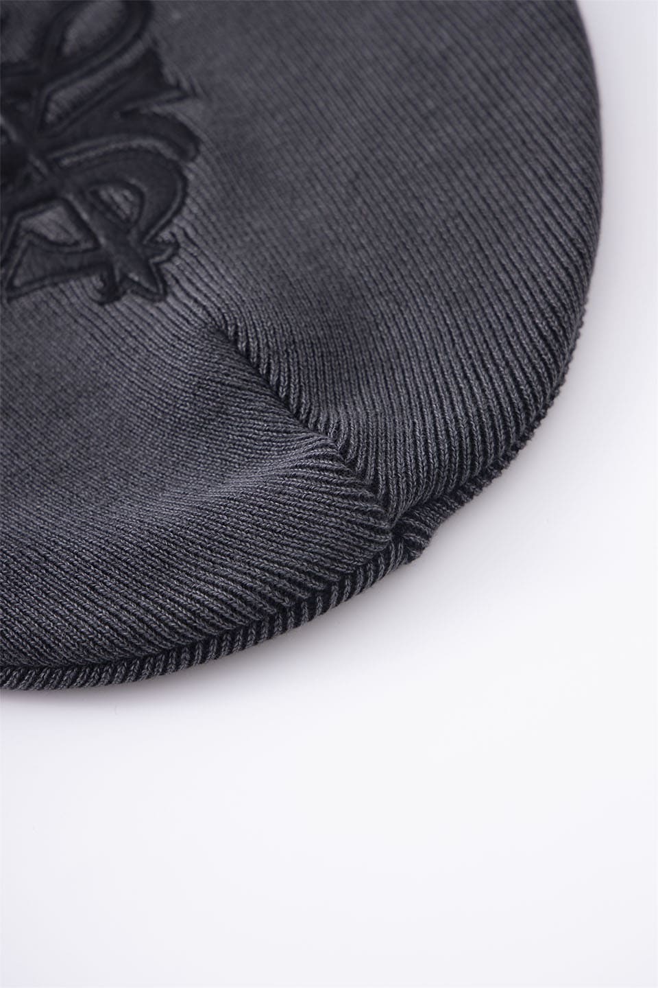 Cross Leather Patch Beanie