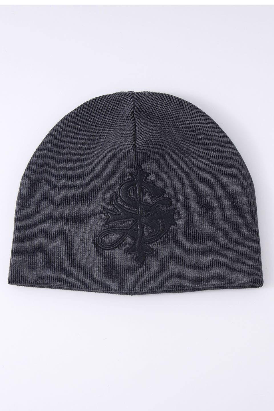 Cross Leather Patch Beanie