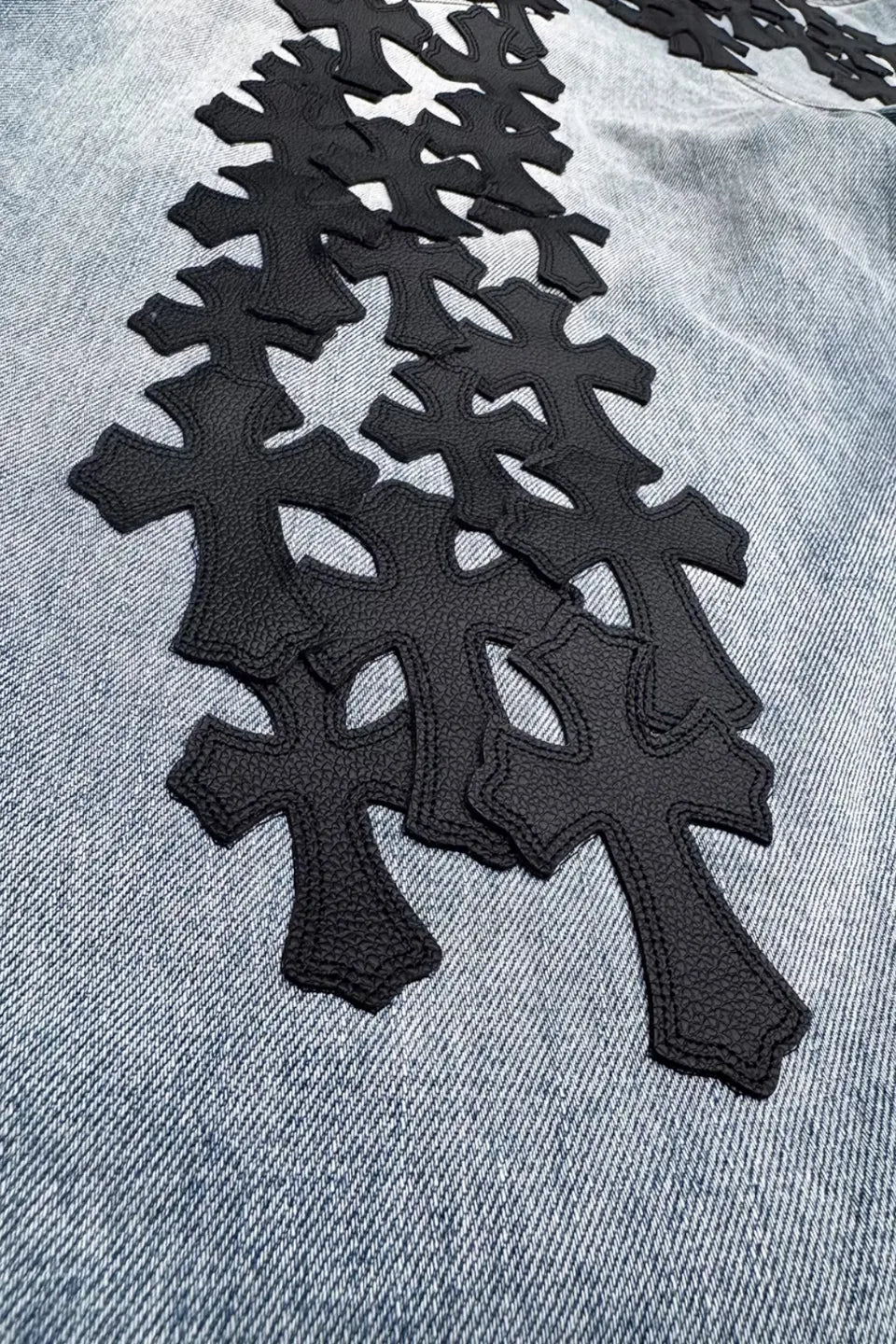 Cross Patch Art Baggy Denim