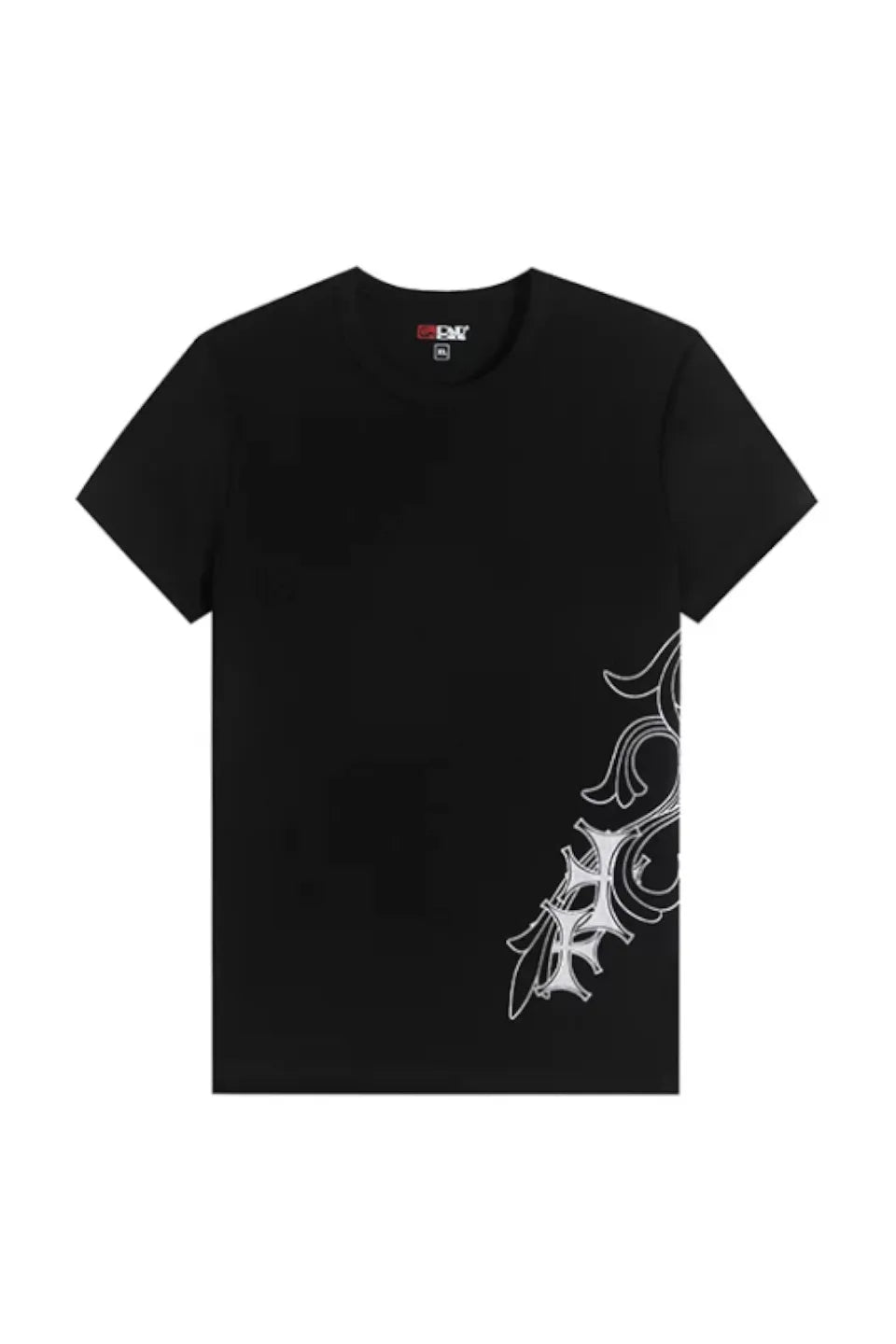 Cross Side Graphic Slim T-shirt