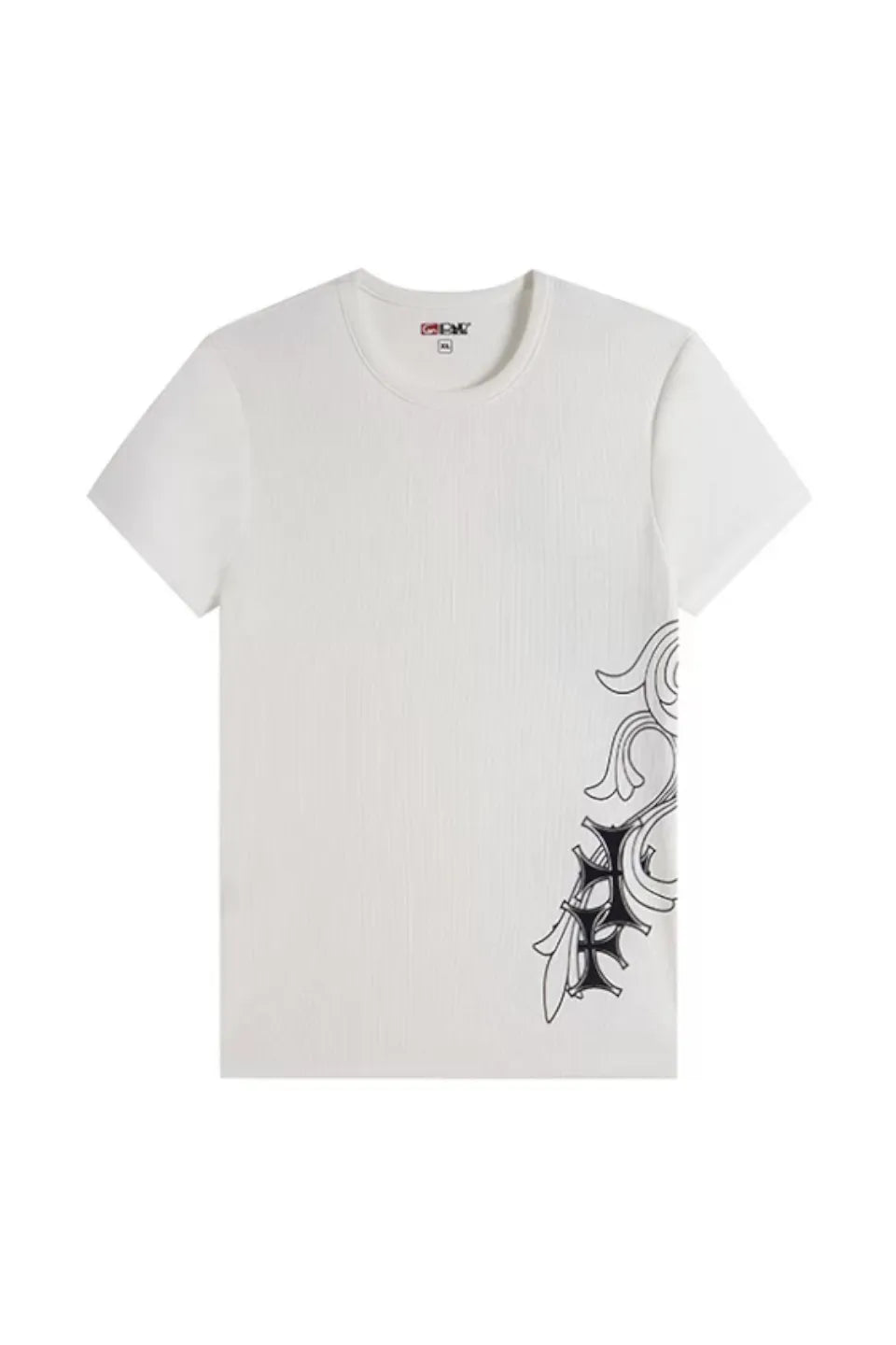Cross Side Graphic Slim T-shirt