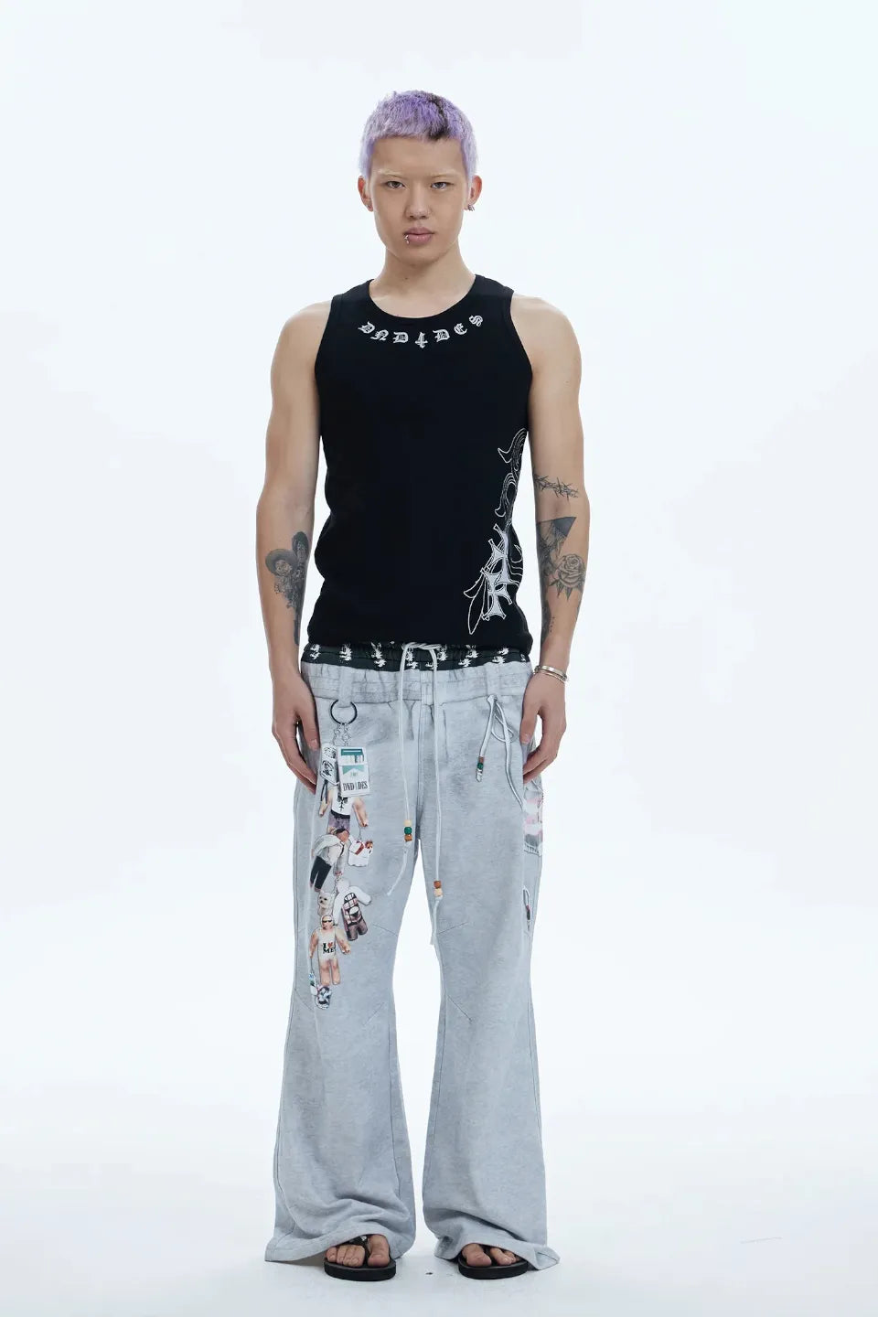 Cross Side Graphic Tank Top