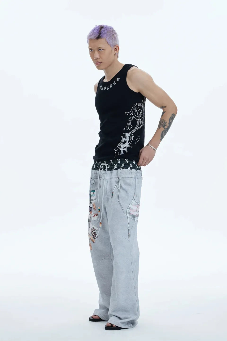 Cross Side Graphic Tank Top