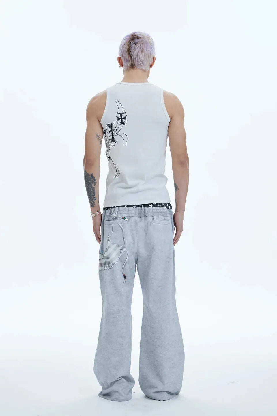 Cross Side Graphic Tank Top