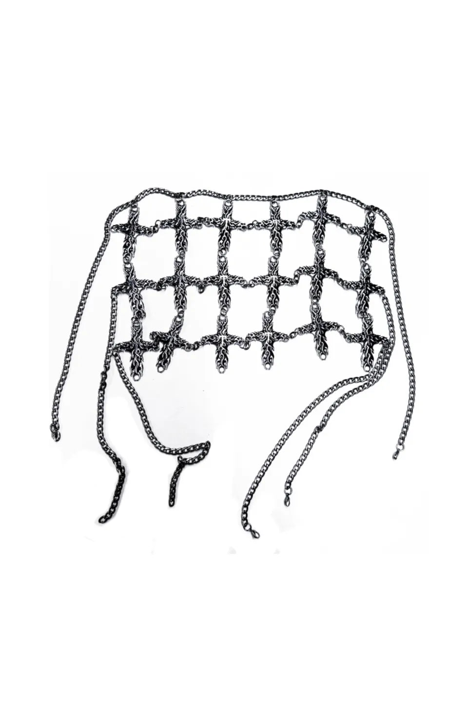 Cross Silver Metal Multi Hardwear