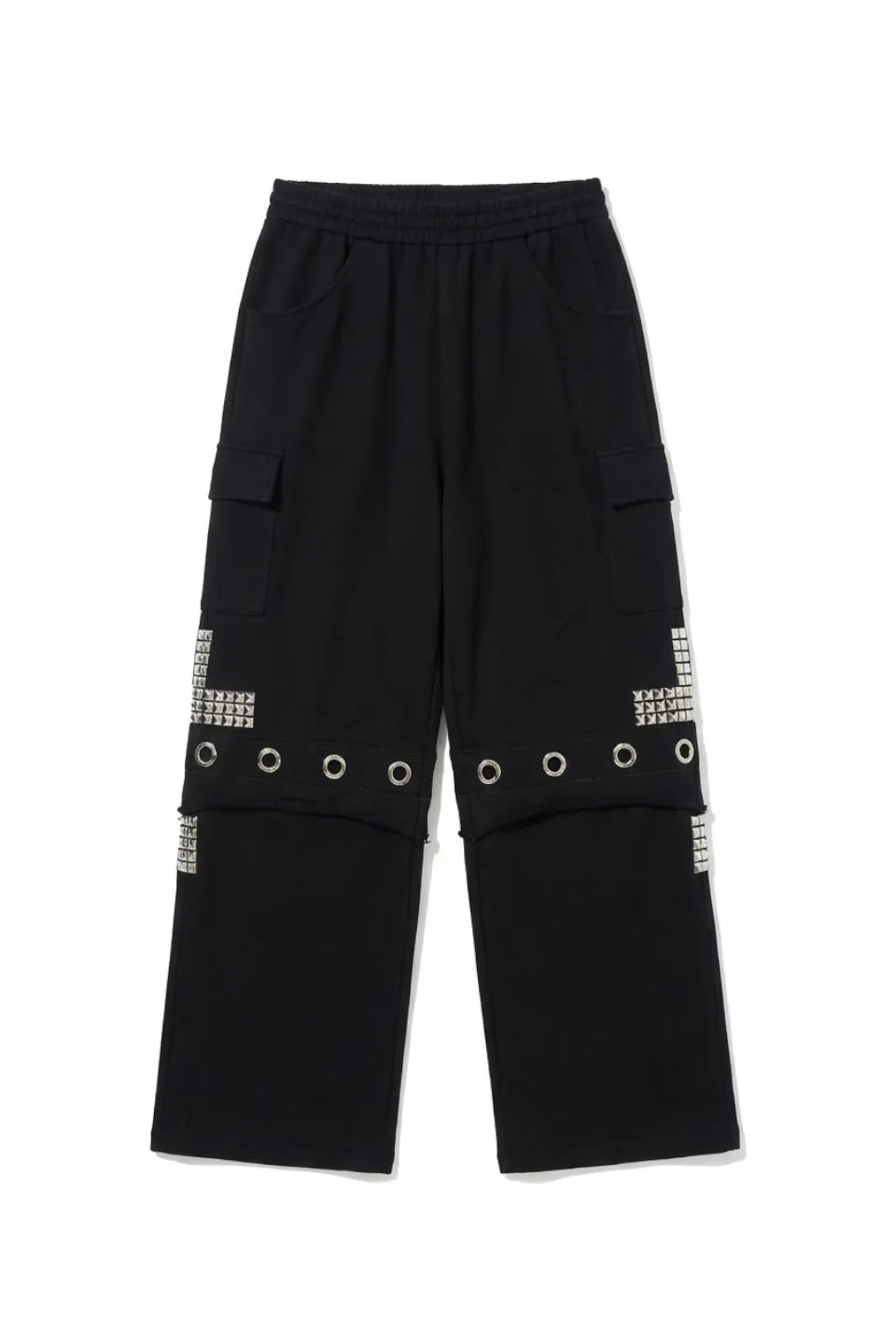 Cross Studded Fake Two Piece Sweatpants
