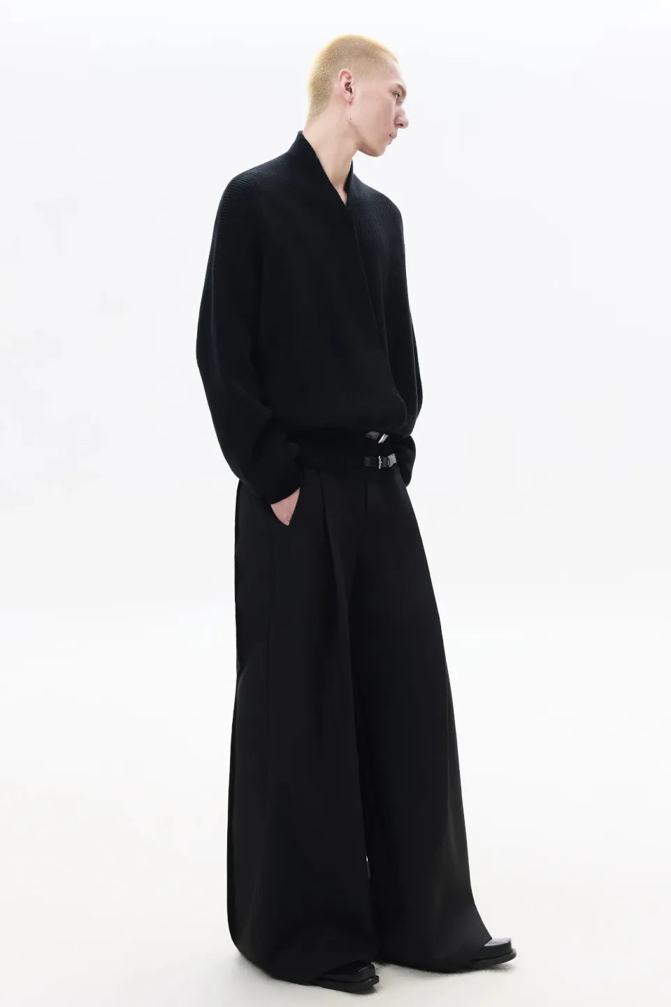 Cross Tie Knit Sweater