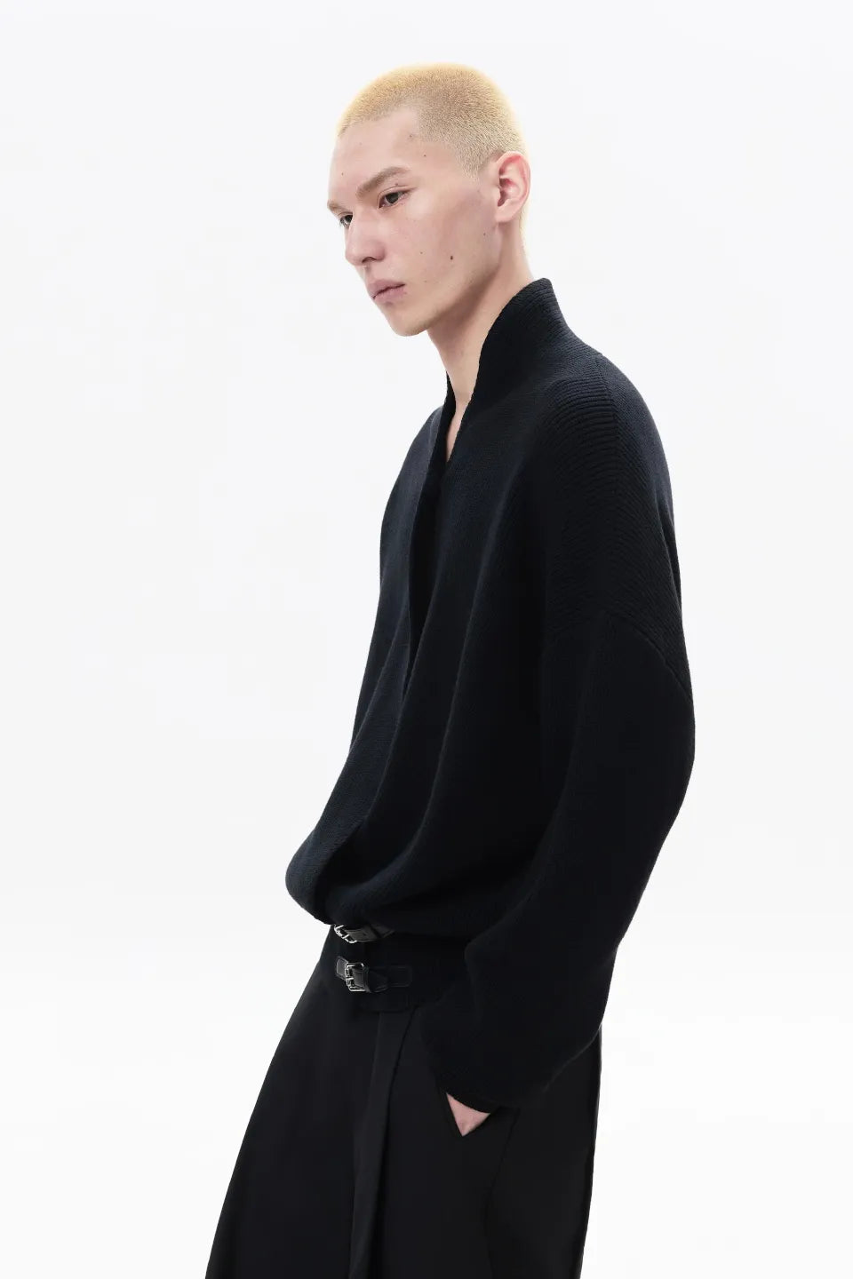 Cross Tie Knit Sweater