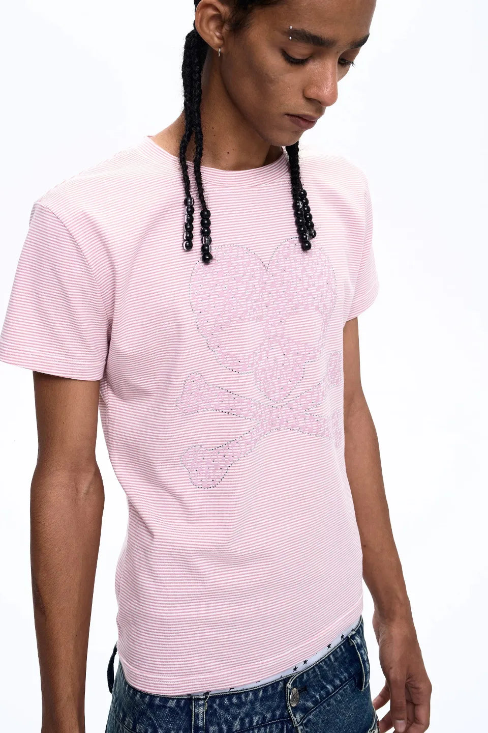 Crystal Skull Striped T-shirts