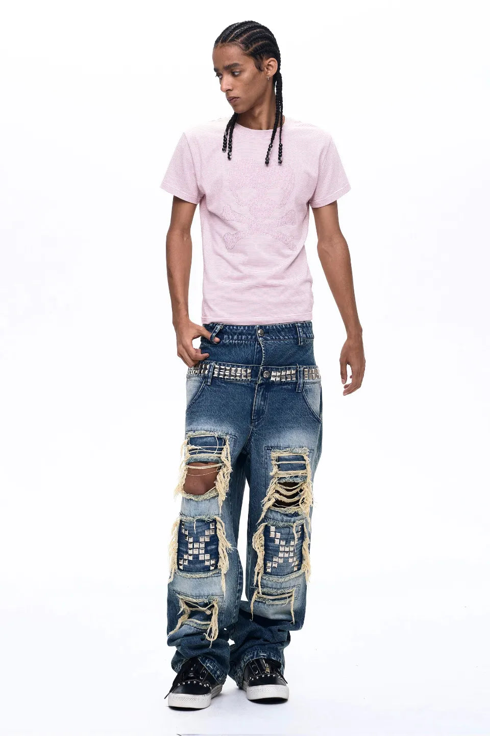 Crystal Skull Striped T-shirts