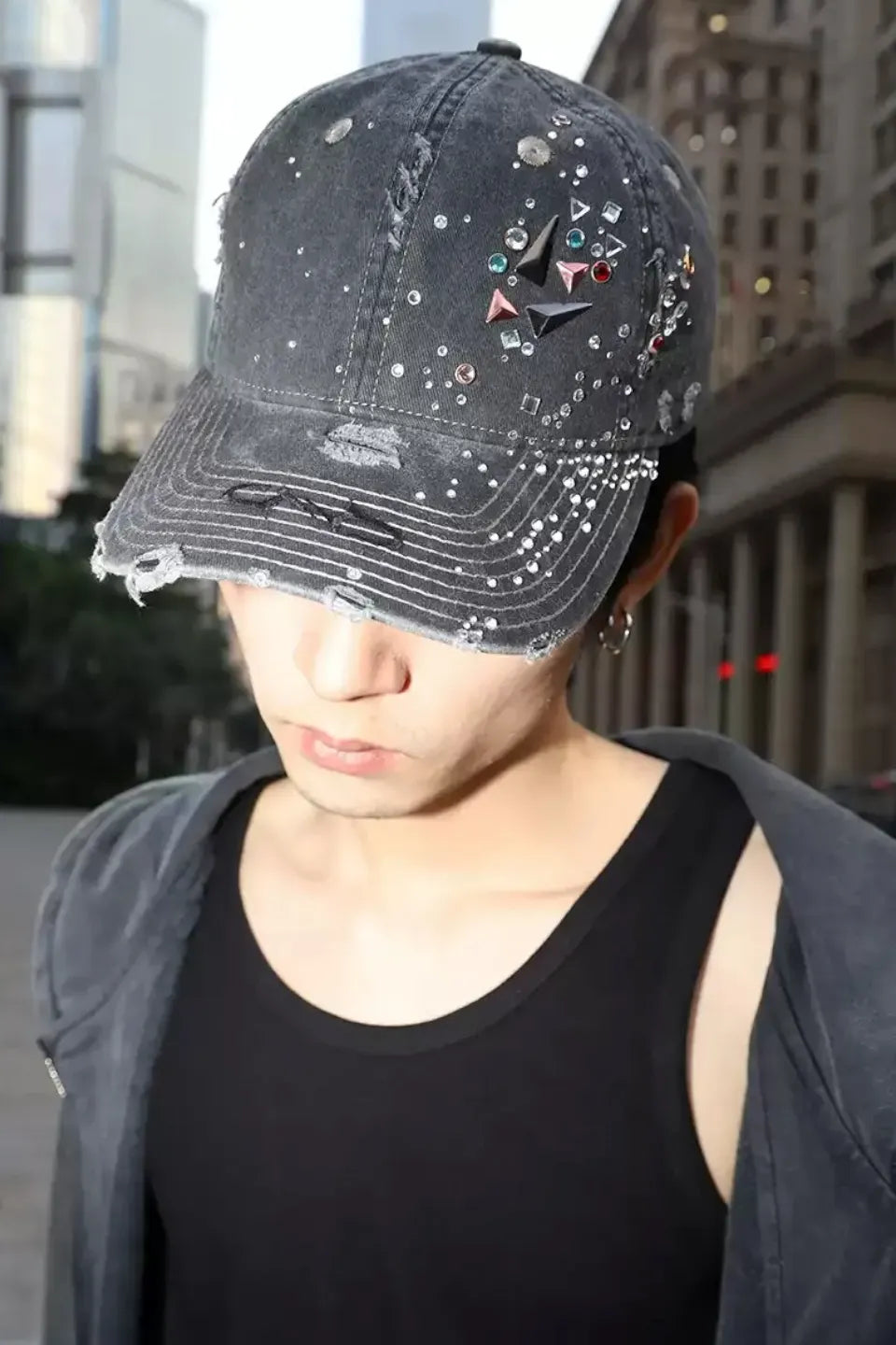Crystallized Distressed Cap
