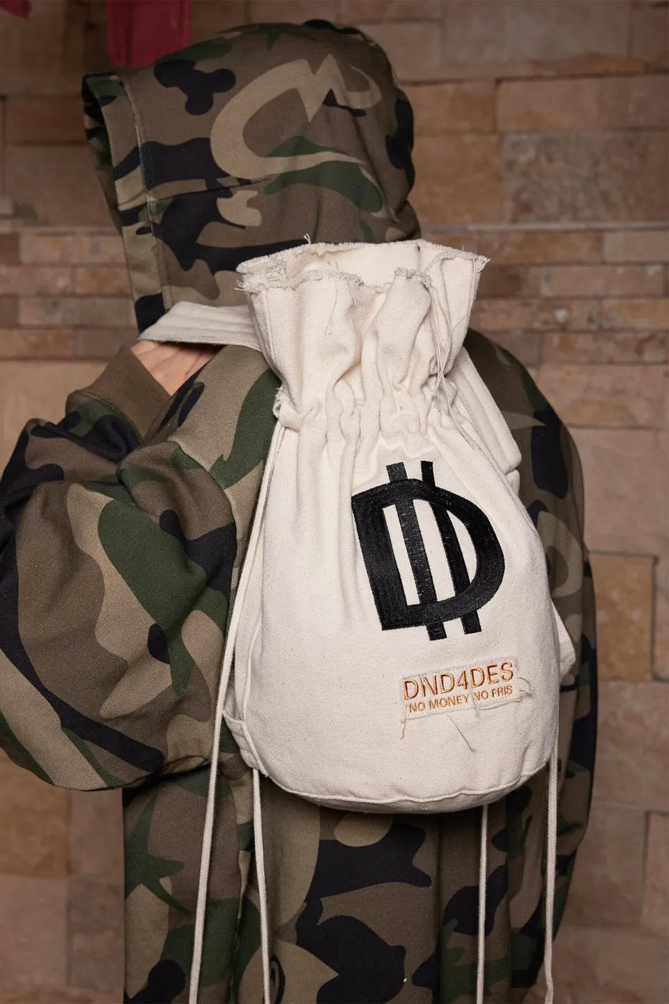 DND Logo Drawstring Bucket Backpack