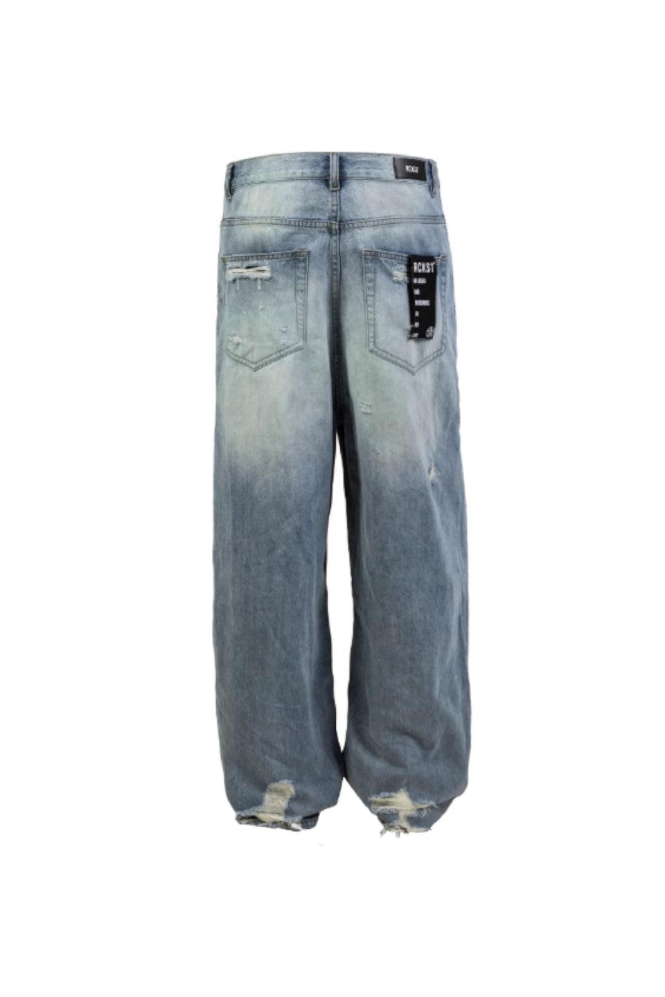 Damage Washing Loose Denim