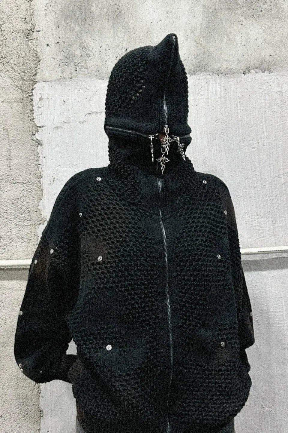 SKELETON Grey Parka Jacket – songsamnoung TH4SWE skeleton knit 