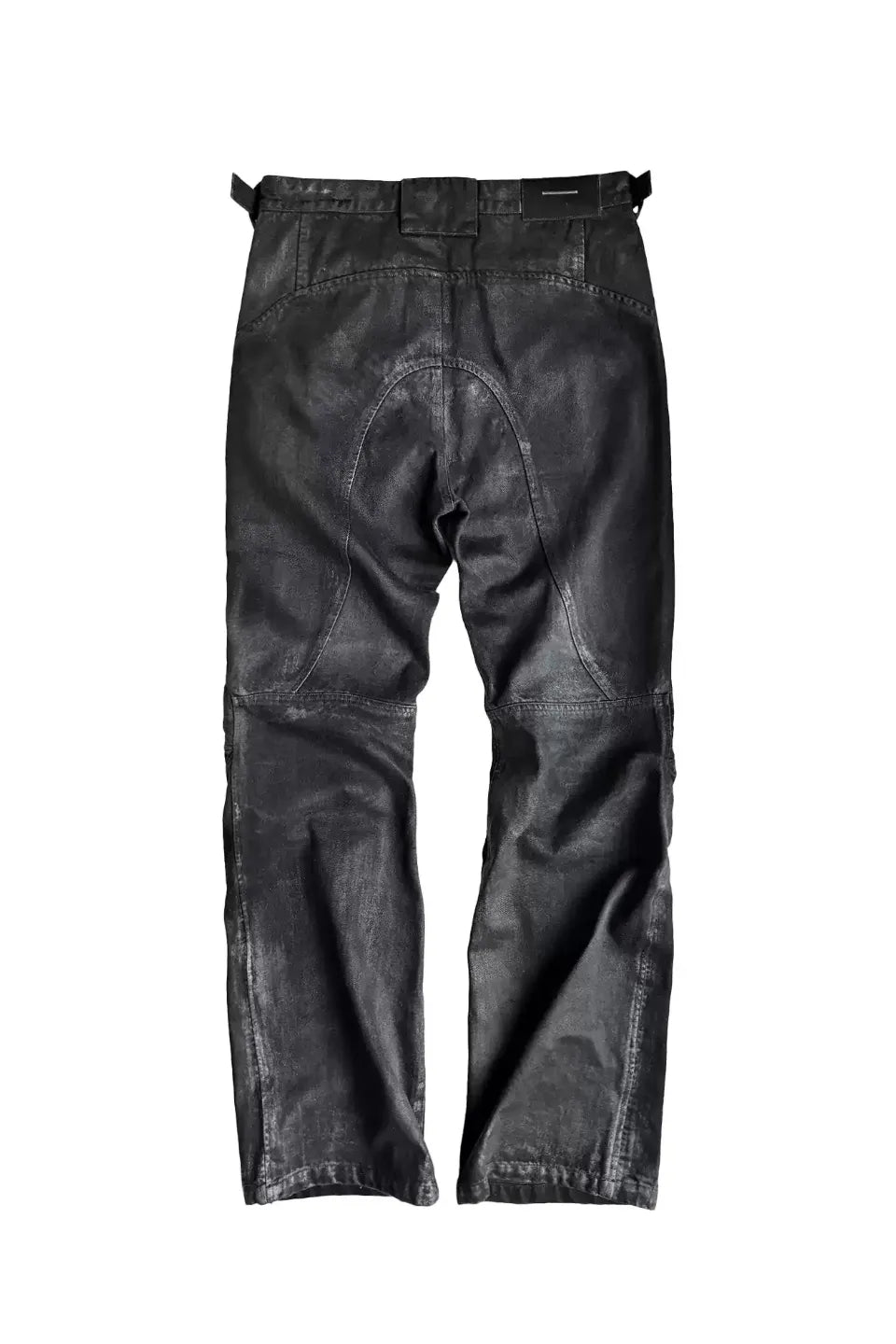 Dark Coated Distorted Seam Jeans