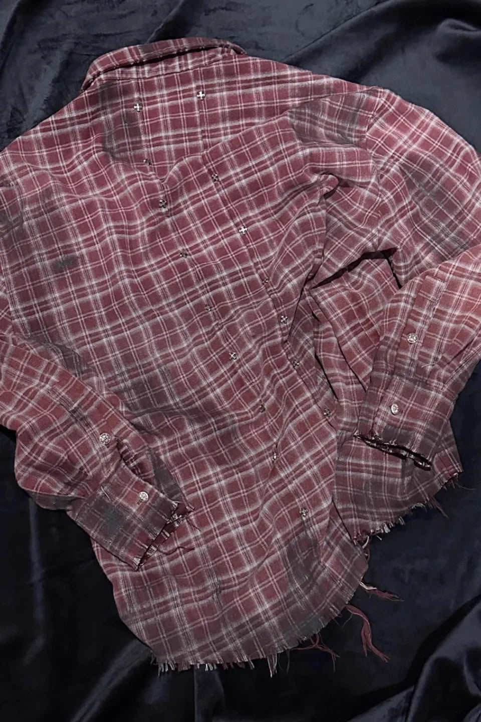 Dark Waxed Plaid Zip Shirt Jacket