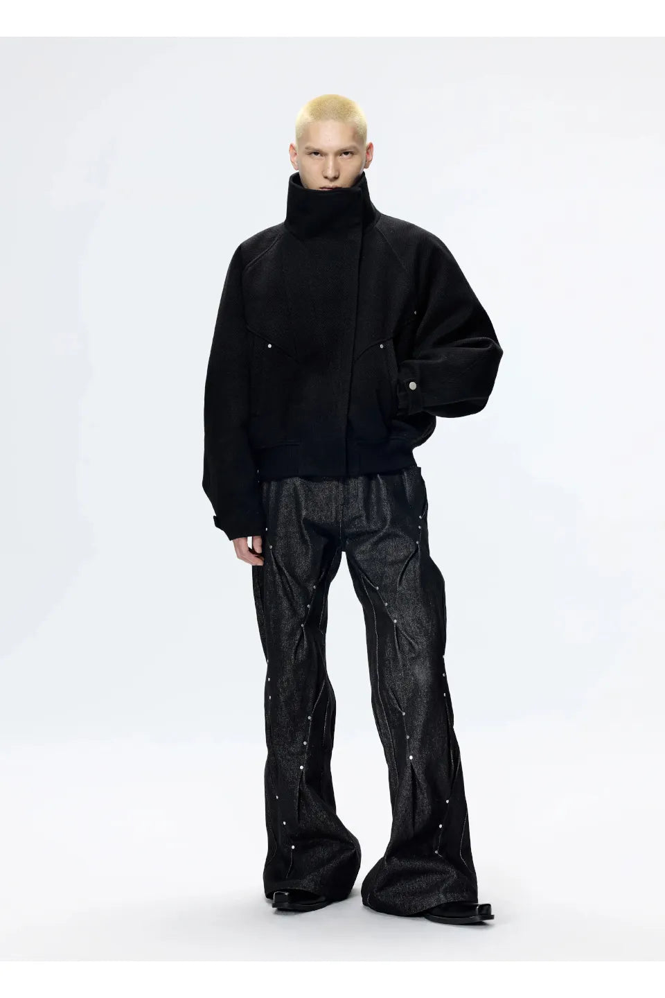 Deconstruct Slant Wool Coat