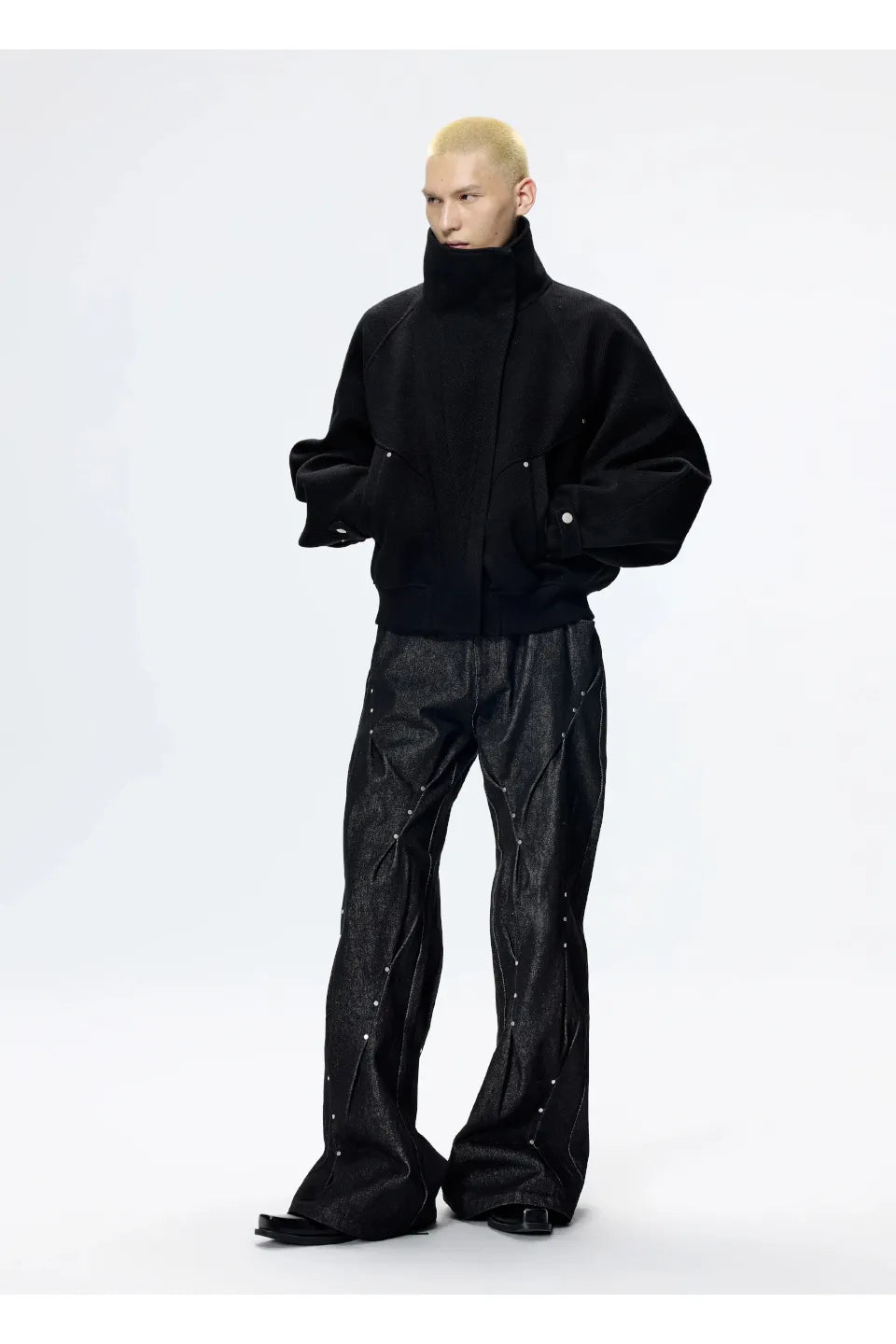 Deconstruct Slant Wool Coat