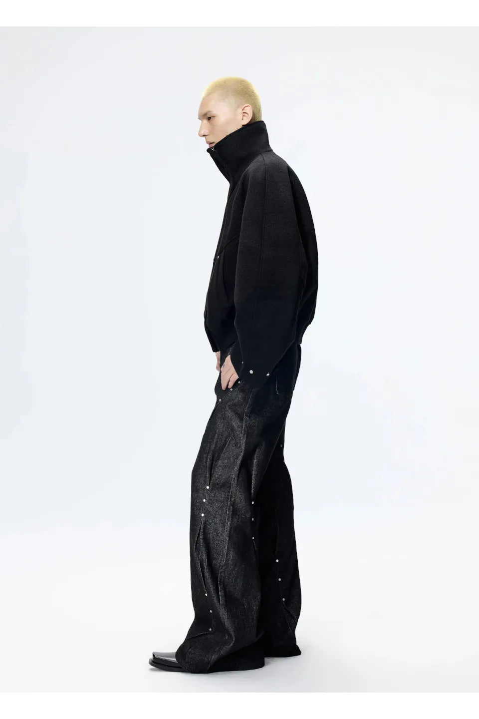 Deconstruct Slant Wool Coat