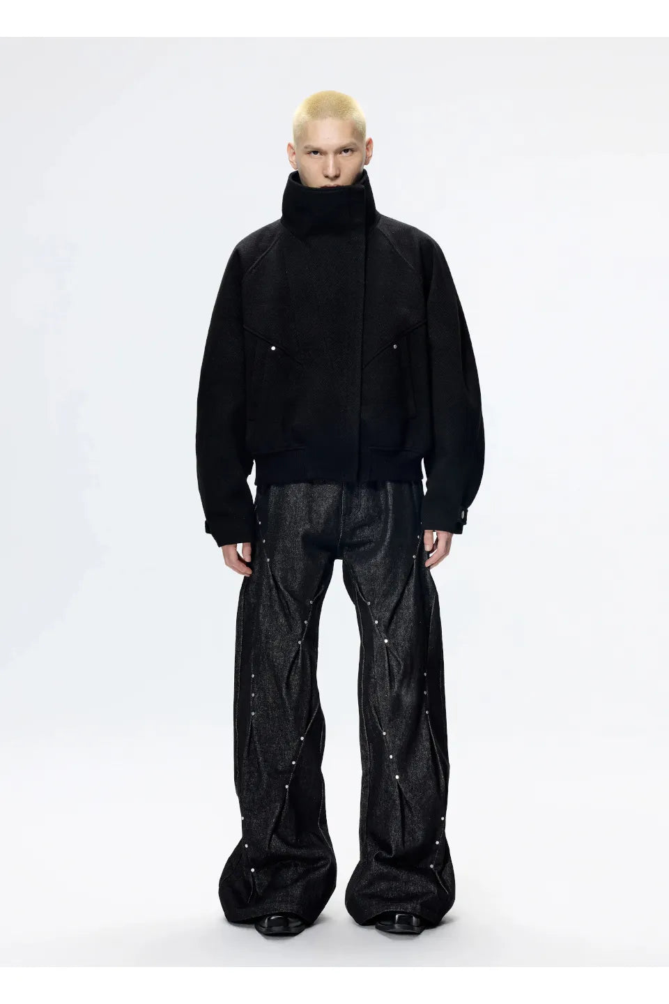 Deconstruct Slant Wool Coat