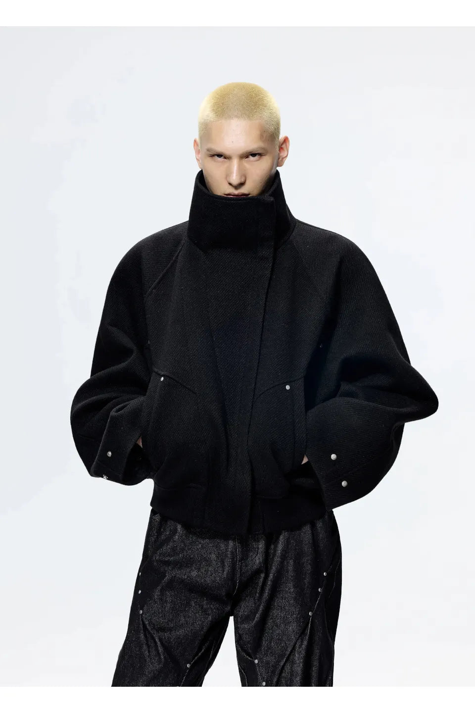 Deconstruct Slant Wool Coat