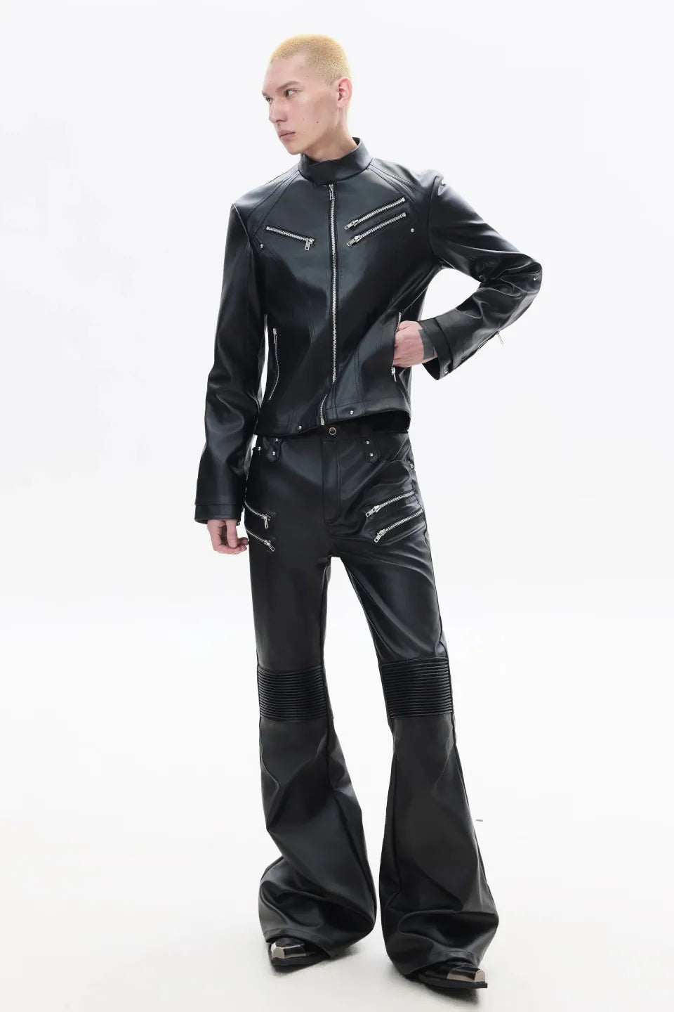 Deconstruct Zip Biker Jacket