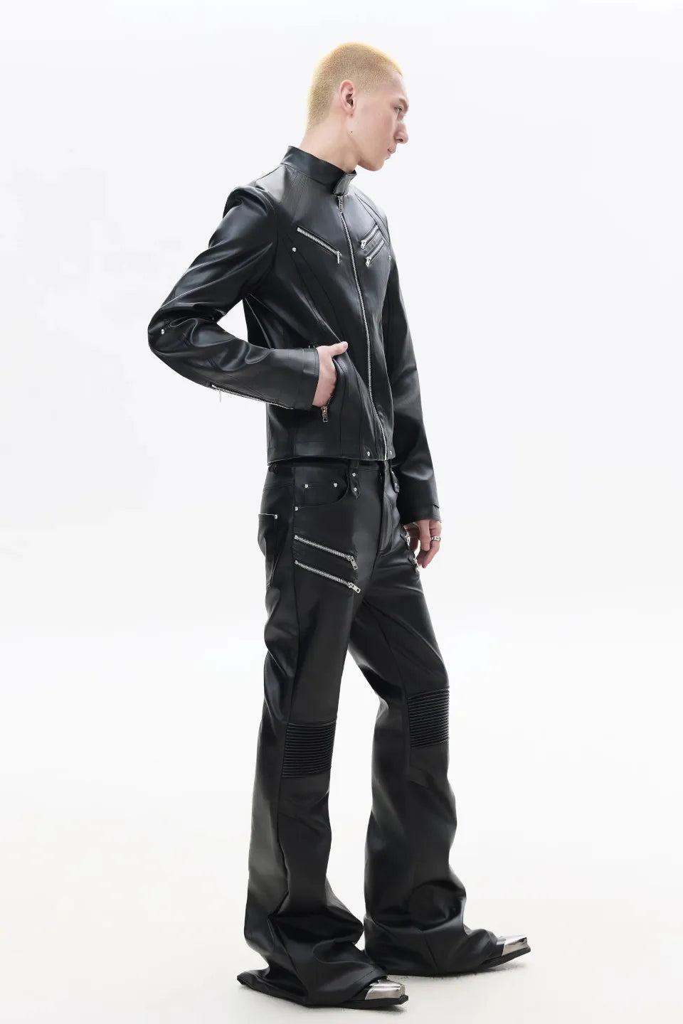 Deconstruct Zip Biker Jacket