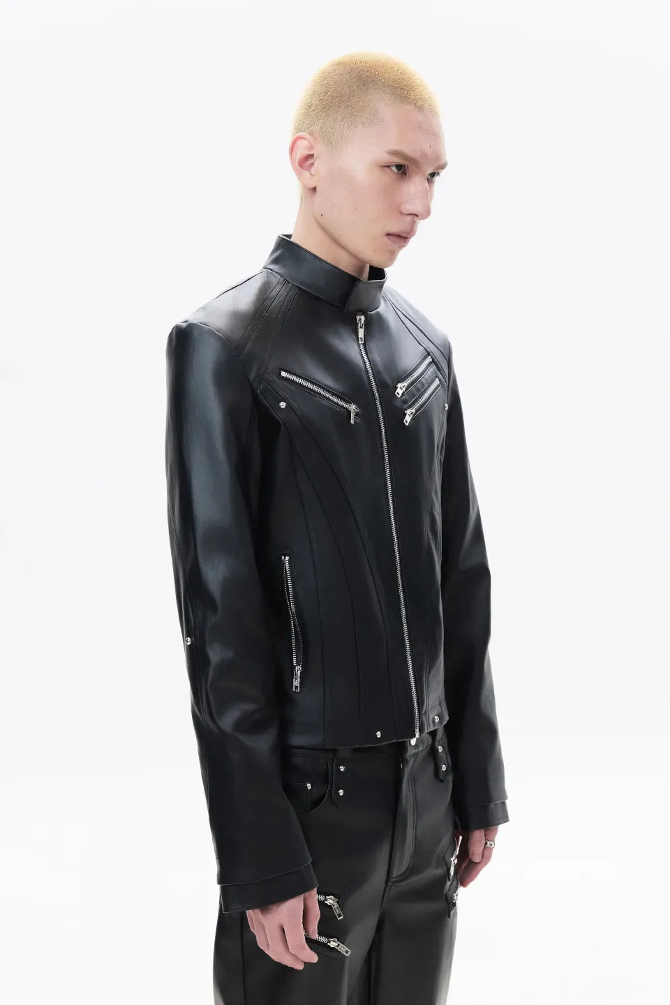 Deconstruct Zip Biker Jacket