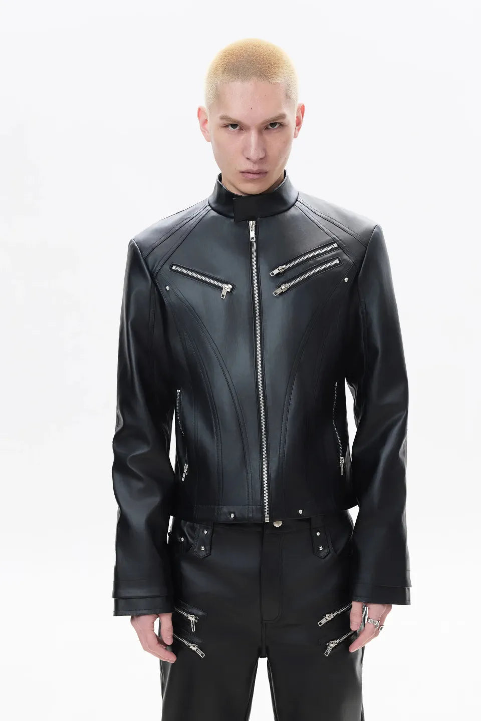 Deconstruct Zip Biker Jacket