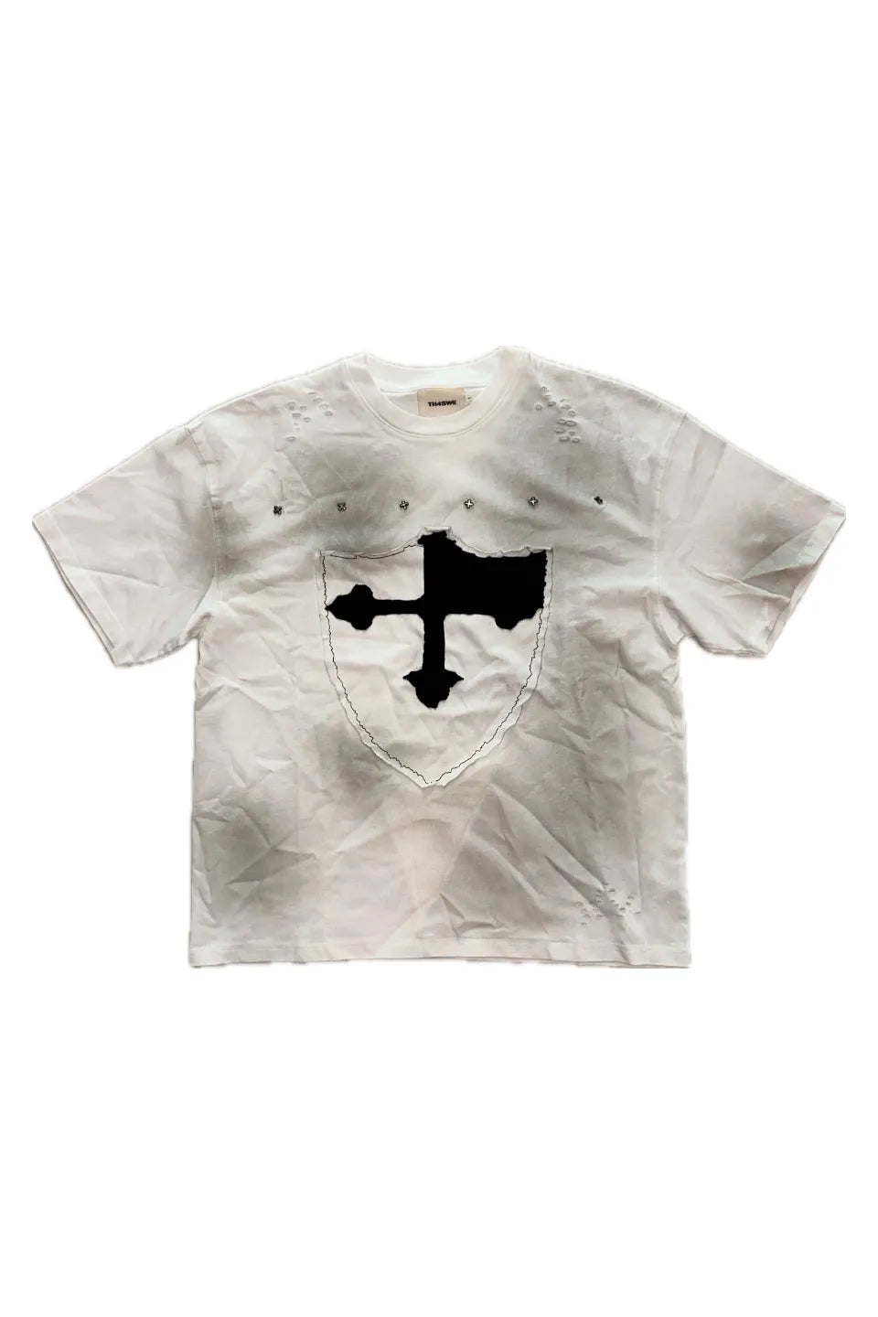 Deconstructed Cross Grimy Paint T-shirt