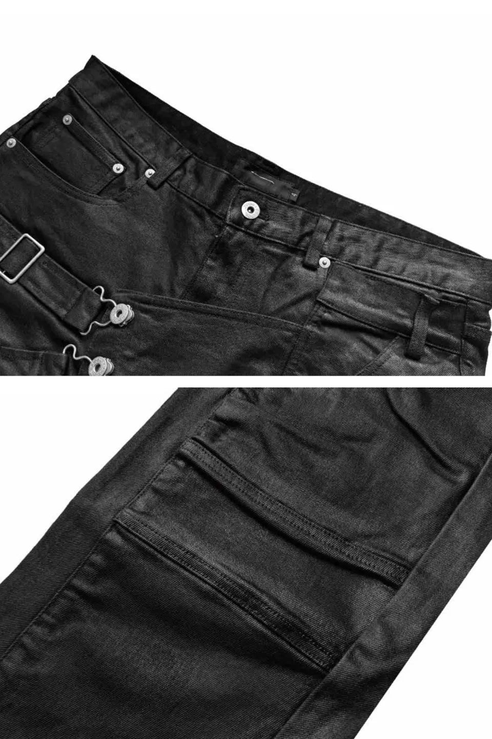 Deconstructed Patina Raw Waxed Denim