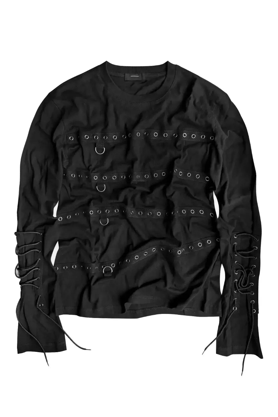 Deconstructed D Ring Strapped LS T-shirt