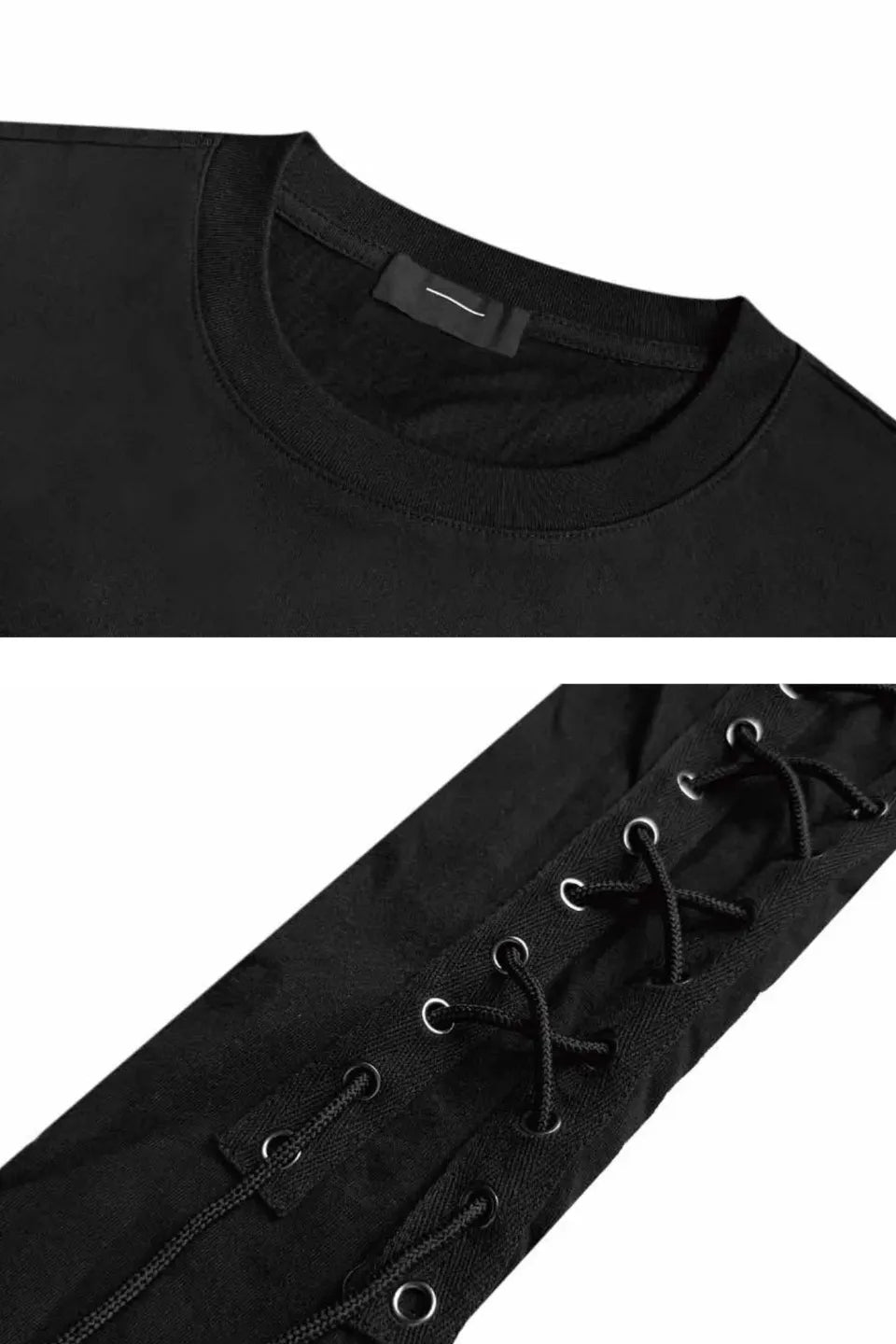 Deconstructed D Ring Strapped LS T-shirt
