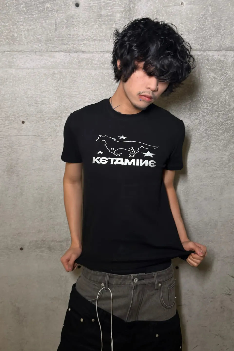 Deftones Silver Foil Stamped Stretch Tee