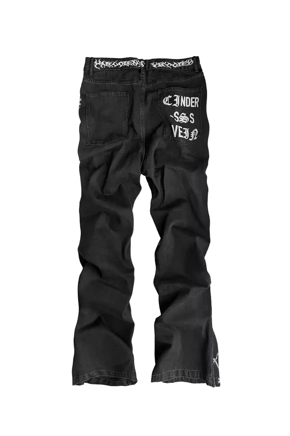 Demon Skull Direct Printed Flared Jeans