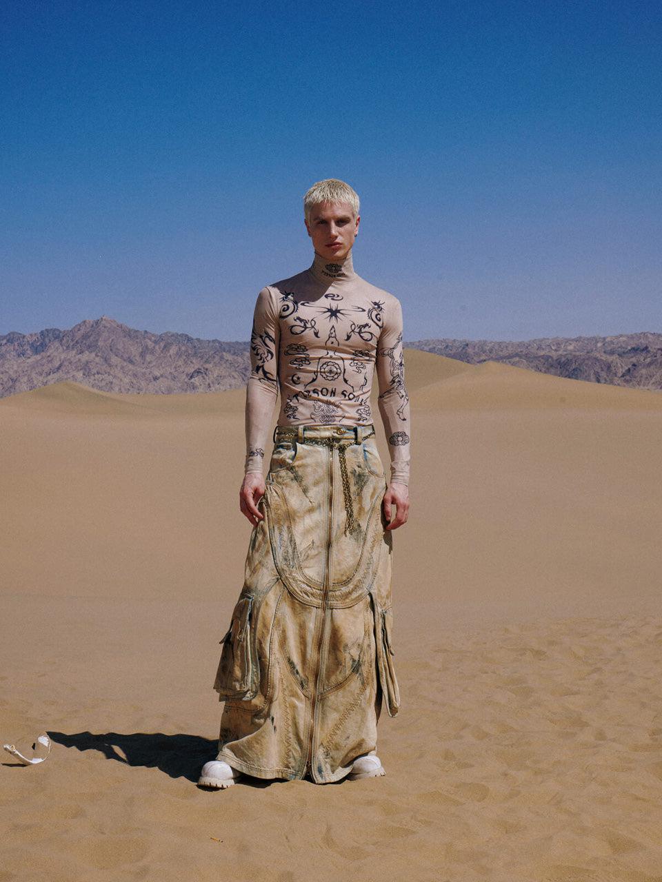 Desert Totem Inspired Skin Highneck Top