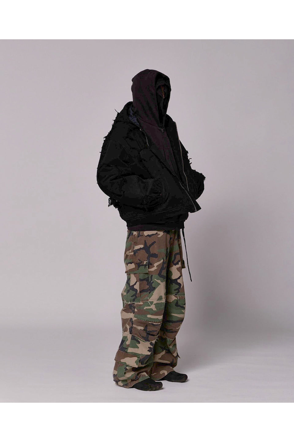 Destroyed Volume Bomber Jacket